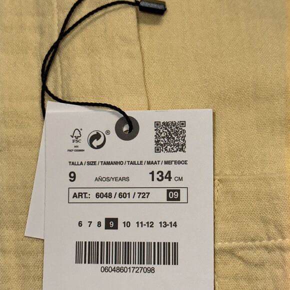 ZARA Kids | Vanilla | HIGH-LOW HEM TEXTURED SHIRT - Picture 6 of 6